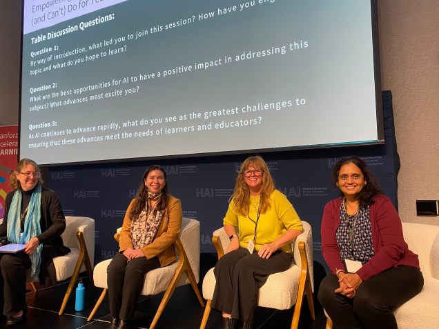 Panel members on the What AI Can And Can't Do for Teachers panel